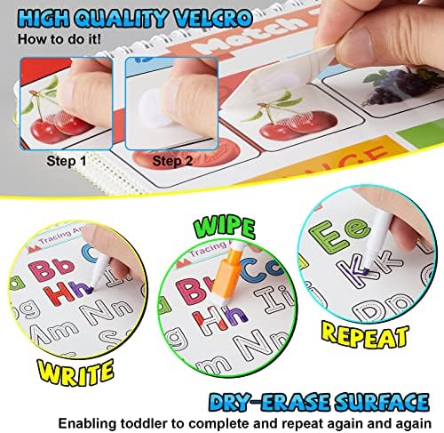 Huijing Toddler Activities Preschool Learning Busy Book - 29 Themes Binder Montessori Toys for Toddlers, Workbook Activity Autism Materials and Tracing Coloring - Image 6