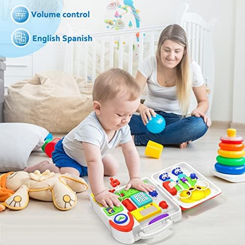Toddler Toys for 1-2 Year Old Boy, Musical Montessori Busy Board, Early Educational Toy for Toddlers 1-3, Motor Skills Developmental Toy for 12-18 Month Age, Birthday Gift for 1+ Year Old Boy Girl - Image 6