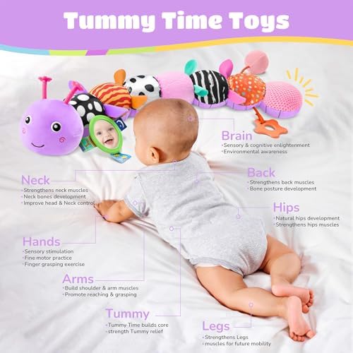 AWOTOY Baby Toys 6-12 Months Music Caterpillar Infant Toys Stuffed Animals - Image 2