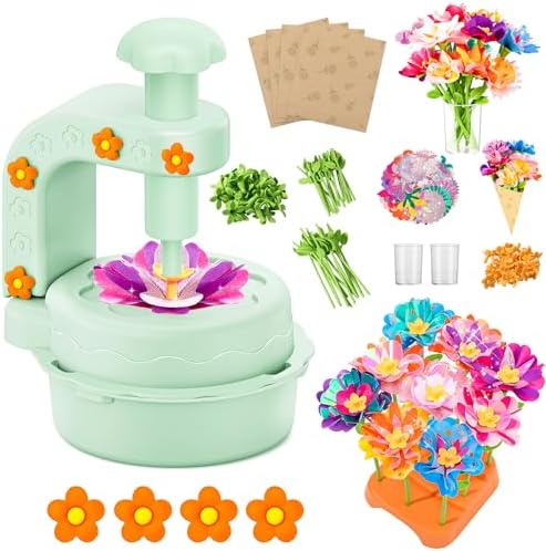 Fabric Flower Bouquets Toys,DIY Craft Kits for Kids,Arts and Crafts Toy for 3+ Year Old Girls,Flowers Market Toy,Build Your Flower Bouquet,Educational Preschool Learning Toys for Birthday,Christmas by PlesechdeWatchBands
