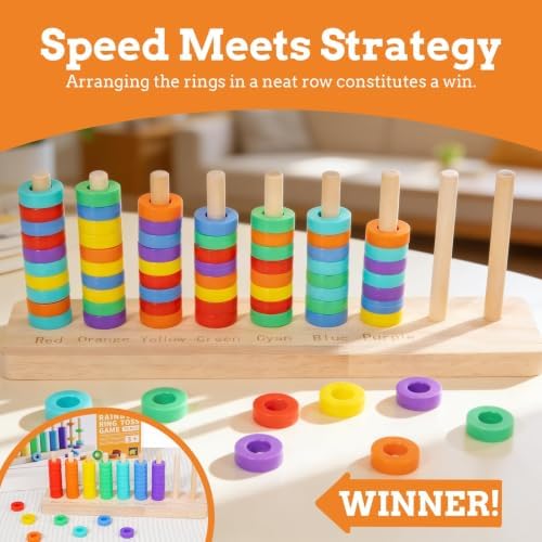 Color Stack Challenge Game, Sorting & Stacking Toys for Toddlers - Image 4