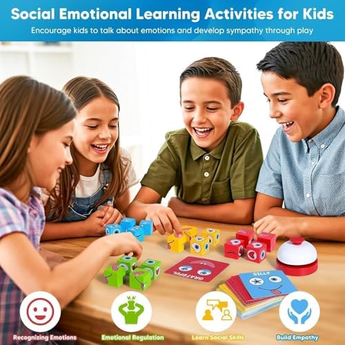 Garybank Emotion Cubes Game for Kids Develop Social Skills, Ages 5+ - Image 2
