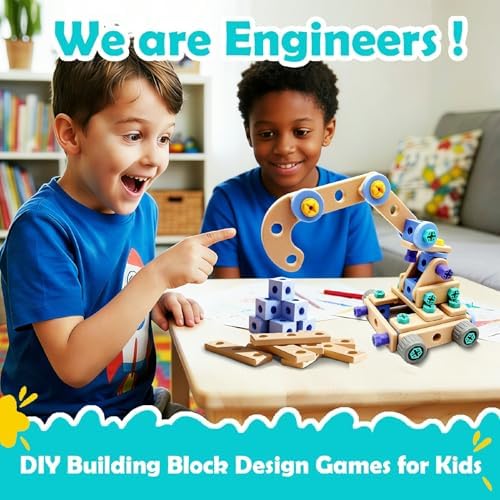 Kids STEM Building Toys For Ages 3-5 4-6 4-8 5-7 6-8 Years Old Boy Birthday Gift,101 Pcs Preschool Educational Construction Toys Tools Set With Drill,Toddler Design Drill Screw Toys (blue101) - Image 6