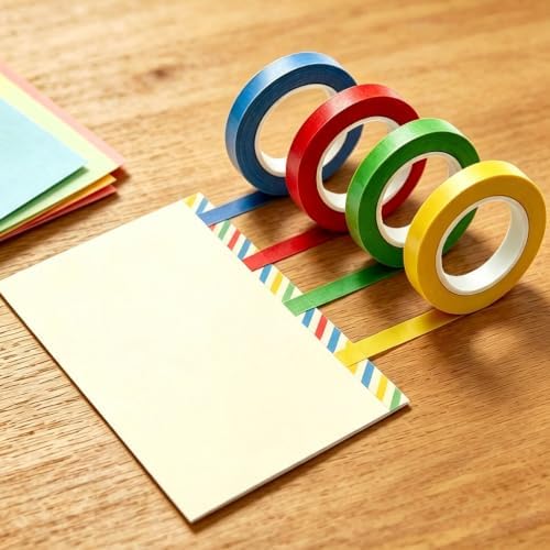Kyerivs Colored Masking Tape, 8PC Activity Book Tape for Kids - Image 3