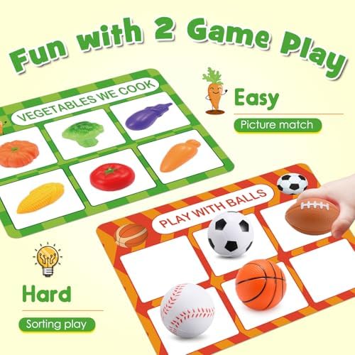 Montessori Sensory Toys for 3-8 Year Olds | 58-Piece Learning & Sorting Games with Mystery Box | Preschool Activities & Speech Therapy Gifts | Easter Basket Stuffers, Birthday Gifts for Boys & Girls - Image 2