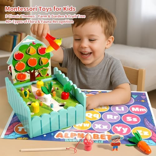 INIFEIDALA Montessori Farm Learning Game for Toddlers 3-5 - Image 3