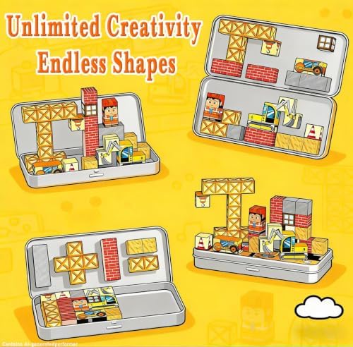 Magnetic Building Blocks 38 Pcs STEM Toy Ages 3-8 with Excavator - Image 4