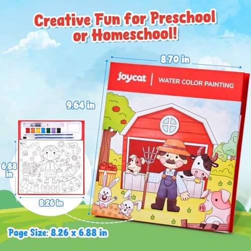 JoyCat Paint with Water Coloring Books for Toddlers (Farm) - Image 5