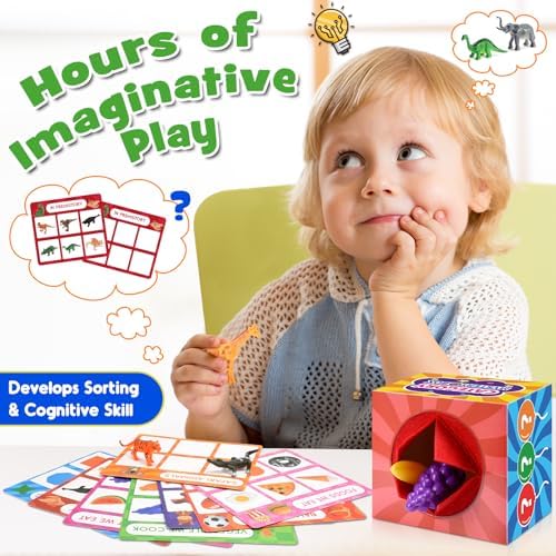 Montessori Sensory Toys for 3-8 Year Olds | 58-Piece Learning & Sorting Games with Mystery Box | Preschool Activities & Speech Therapy Gifts | Easter Basket Stuffers, Birthday Gifts for Boys & Girls - Image 4