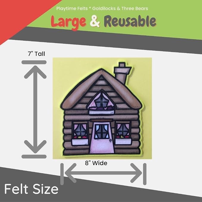Goldilocks and Three Bears Felt Story Set | 19 PRECUT & Ready to Play Colorful & Durable Felt Pieces for Toddlers, Preschool & Kindergarten | Reusable Felt Board Stories - Image 5