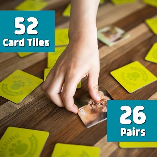 Chuckle & Roar Baby Animals Memory Matching Game, CR Matching, 3+, 52 Cards - Image 2