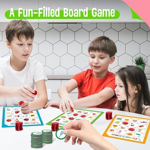 Alphabet & Phonics Bingo Game, 12 Bingo Boards ABC Letters, CVC Blends Words Phonetic Game, Letters Phonetic Awareness Early Educational Learning Toys - Ages 4 and up, Perfect for Classroom & At Home - Image 7