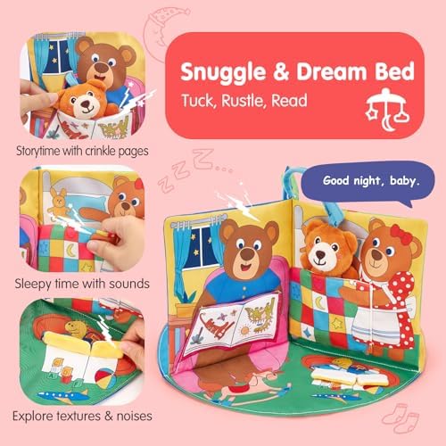 hahaland 3D Book for 0-12 Months Soft Cloth Interactive Activity Baby Book - Image 6