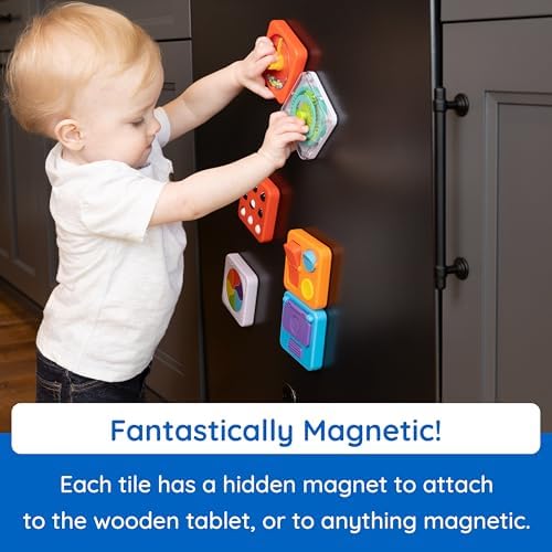Fat Brain Toys PlayTab Essentials, Modular Sensory Activity Board, Busy Board for Toddlers and Babies Ages 12 Months+ - Image 4