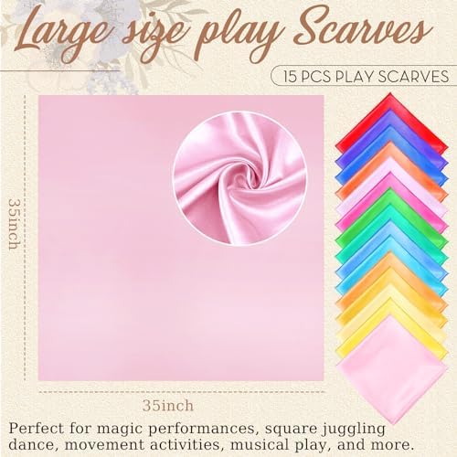 Geyoga Fabric Juggling Scarves 35 x 35 Inch - Image 2