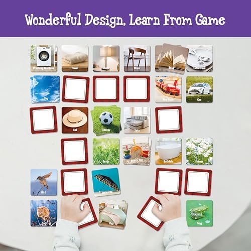 Hebayy 72 PCS Daily Items Matching Game, 36 Designs Everyday Objects Memory Cards Engaging Picture Matching Game, Educational Learning Toys for Preschool 4 5 6 Years Old - Image 4