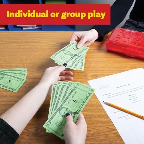 Learning Advantage Five Dollar Play Bills, Set of 100 Paper Bills - Image 5