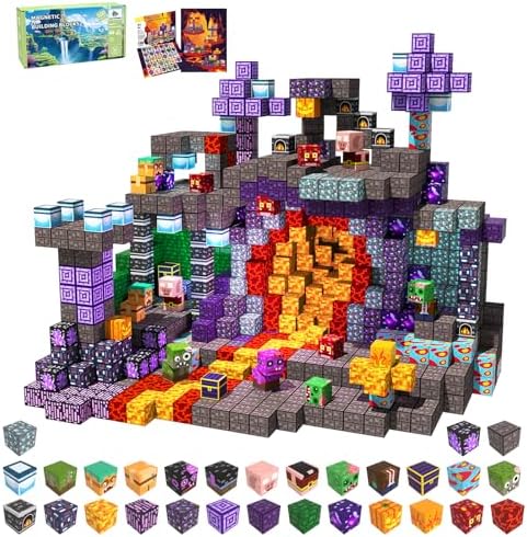 Magnetic Blocks, 100PCS Toys Building Cube Birthday Gifts for Kids by SSAWER