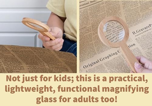Wood Magnifying Glass for Kids - Wooden Montessori Learning Adventure Toy - Learn and Explore - Wooden Magnifier - Image 5
