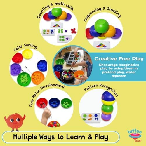 Rainbow Color Sorting Toys for Kids | Educational Sensory Counting, Sequencing & Matching Toy | Preschool Learning Activity | Early Color Recognition Set | Educational Gift for Toddlers Ages 3,4,5,6+ - Image 6