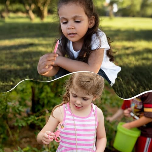 ROBOTIME Bug Catcher Kit for Kids, 12Pcs Explorer Kit, Outdoor Adventure Set with Kids Binoculars, Butterfly Net, Insect Box, Magnifying Glass and Compass Watch for Toddlers 3-12 (Pink) - Image 6