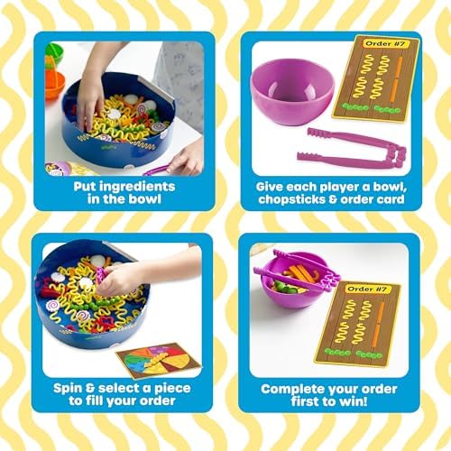 Learning Resources Noodle Knockout Fine Motor Game - Games for Kids Ages 4-8, Toddler Board Game, Educational Matching Kids Games, Preschool and Kindergarten Classroom Game, Gifts for Toddlers - Image 5