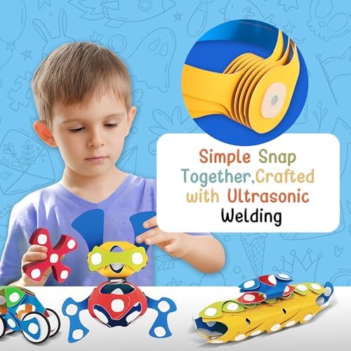 Flexible Building Blocks Set, Creative Construction Toys for Kids, Educational Fun for 3+ Years Old, Enhances Hand-Eye Coordination and Creativity - Image 4