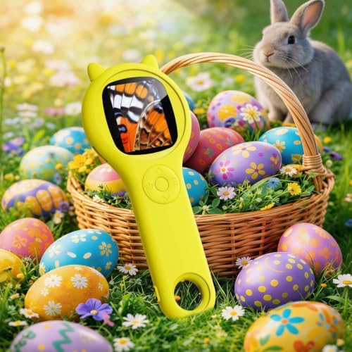 Kids Microscope for Summer Vacation, 500X Portable Digital Microscope with 2" IPS Screen, Beach Nature Discovery STEM Toy for Kids Age 5-12 (Yellow) - Image 2