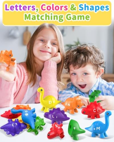 Walenty 26PCS Dinosaur Alphabet Learning Toys for Toddlers Kids 3-5 - Image 2