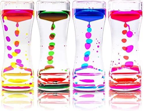 Super Z Outlet Liquid Motion Bubbler for Sensory Play, Fidget Toy, Children Activity, Desk Top, Assorted Colors (4 Pack) by SuperZOutlet