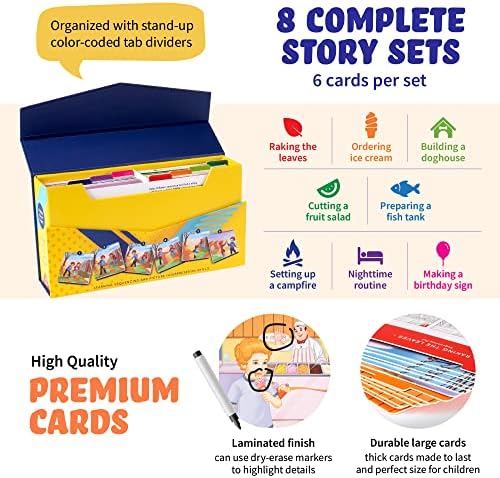SPARK INNOVATIONS Sequencing Cards Bundle, Storytelling Cards, Higher and Lower Level Boxes, Speech Therapy Games, Learning Toys, Speech Therapy Games Bundle - Image 5