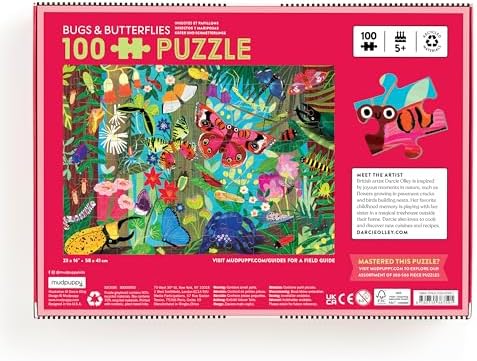 Mudpuppy - Bugs & Butterflies 100 Piece Jigsaw Puzzle for Kids - Image 3
