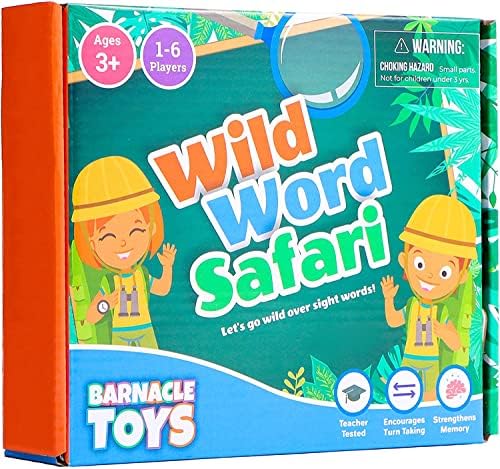 Wild Word Safari - CVC Sight Word Reading Games, Primary Phonics Flash Card Alternatives for Kids, Learning Activities/Resources and a Classroom Must Have by MelbyToys