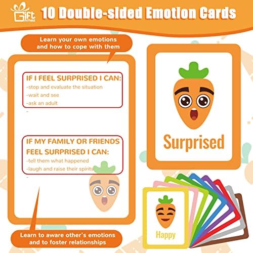 Social Emotional Learning Toy, Big Feelings Carrot Emotion Card for Kids - Image 3