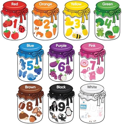 10Pcs Magnetic Color Sorting Cute Fridge Magnets for Kids Color Sorting by Fyguard
