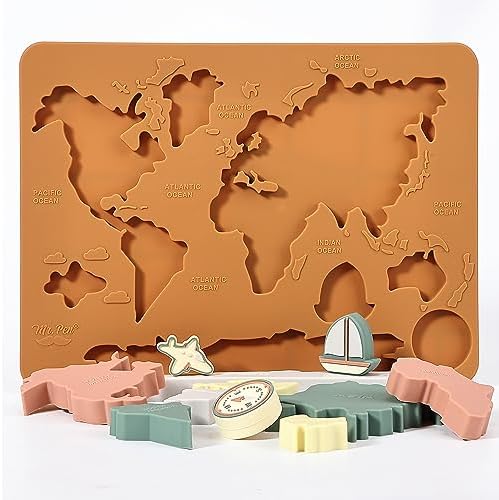Mr. Pen- Silicone World Map Puzzle, 11.5” x 8.2”, Puzzle for Kids - Image 4