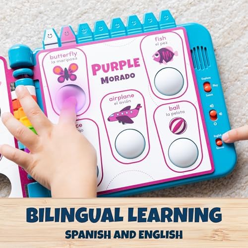 Chuckle & Roar Pop It Book, Colors, English & Spanish, Quiet Mode, 1–4+ - Image 4