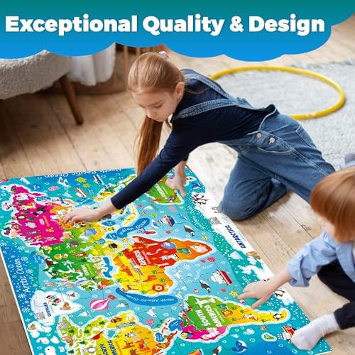 Giant Floor Puzzles for Kids Ages 4-6 - 2x3 Feet Extra-Thick 48 Pieces - Image 4