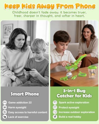 Bug Catcher for Kids,Kids Microscope,3-in-1 Insect Catching Kit for Kid - Image 2