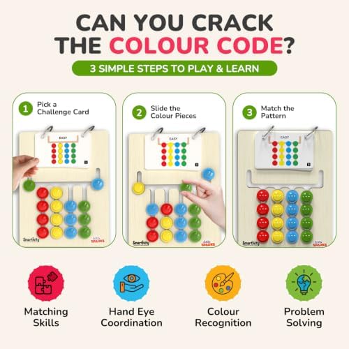 Smartivity Montessori Slide Puzzle - Wooden Toy for Kids 4-8 Years - Image 3