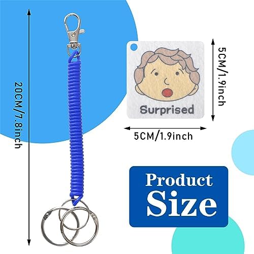 CHEFAN Feelings Chart Card,Autism Visual Behavior Management,Preschool Teacher Supplies,Daycare Essentials,Social Emotional Learning Activities,Calm Down Corner Classroom Supplies - Image 2
