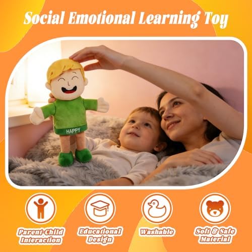 Happy Emotion Hand Puppet for Kids & Toddlers 12 Inch - Image 4