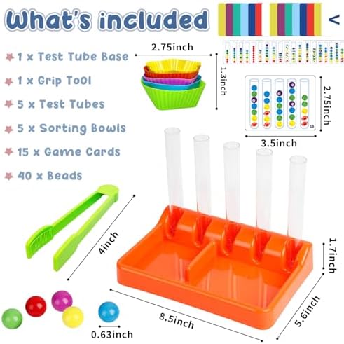 Counting and Color Sorting Kit Toy, Preschool Kindergarten Learning Activ - Image 2
