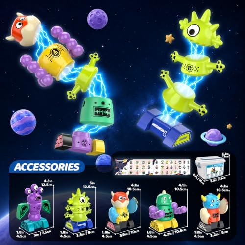 Magnetic Robot Building Toy, STEM Magnet Monster Toys Set for Kids Age 3-5 - Image 3