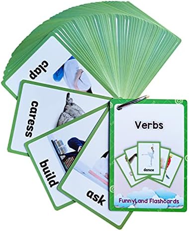 Lilias Verbs Flash Cards, Toddler Learning Toys, Preschool Learning Toys, Homeschool Supplies, Learning Supplies for Kindergarten, 4.3 X 3.14 Inch, 65 Cards in Set by Unknown