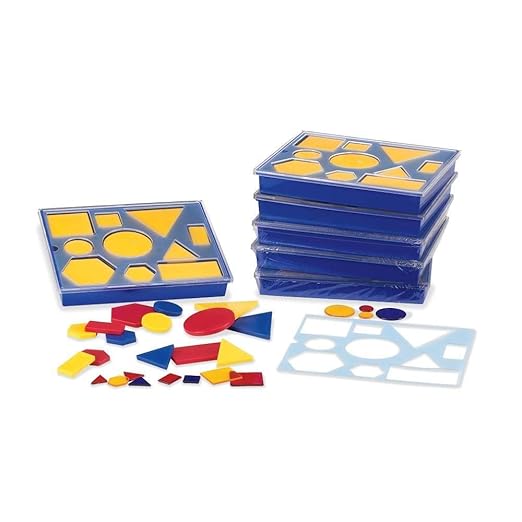 hand2mind 46393 Attribute Blocks Classroom Basics Kit - Set of 6 Trays by hand2mind
