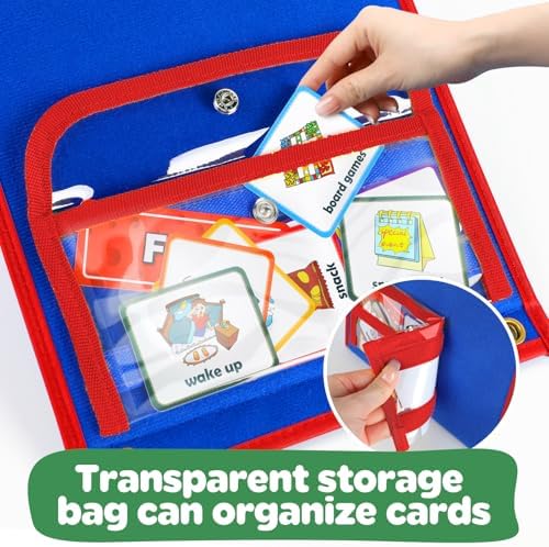 Torlam Visual Schedule for Kids Chore Chart, Morning Bedtime Routine Chart for Toddlers, Responsibility Daily Schedule Board Communication Cards Autism Learning Materials for Home School, 86 Cards - Image 7