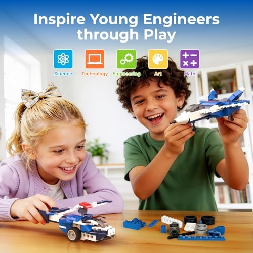 Apitor 12-in-1 STEM Building Blocks Kit for Kids Ages 4-8 139 Pcs - Image 3