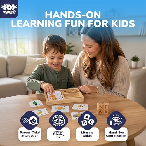 TOY Life Montessori Toys for 3-5 Year Old, Baby Alphabet Sight Words Flash Cards for Toddler, Reading Spelling Games, CVC Words for Kindergarten Preschool Learning & Education Activities Toys for Kids - Image 2