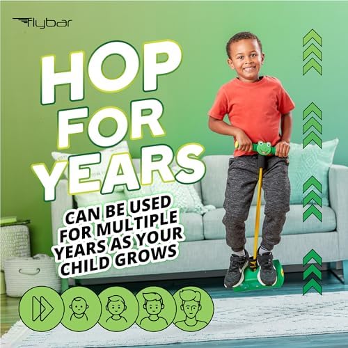 Flybar My First Foam Pogo Jumper for Kids Fun and Safe Pogo Stick for Toddlers, Durable Foam and Bungee Jumper for Ages 3 and up, Supports up to 250lbs (Frog) - Image 6